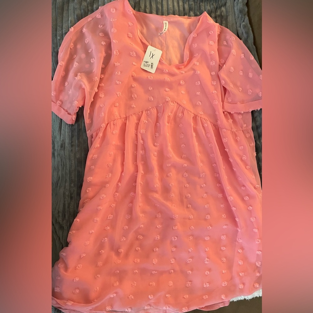 Sheer Pink Babydoll Dress